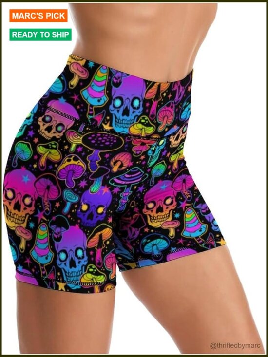 Pants - High Waisted Biker Shorts Yoga Athletic Running Workout